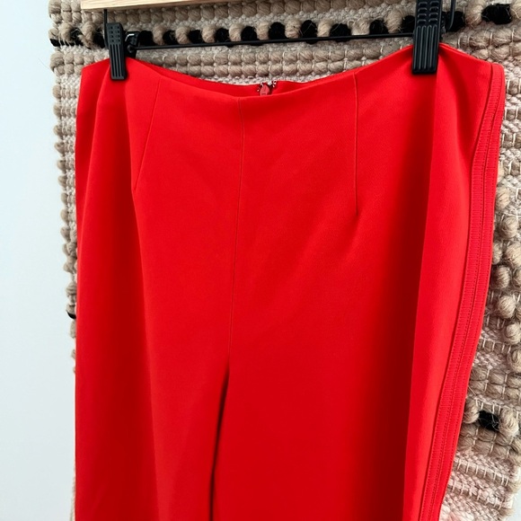 Cinq à Sept Vibrant Orange Straight Leg Pants - Picture 3 of 14